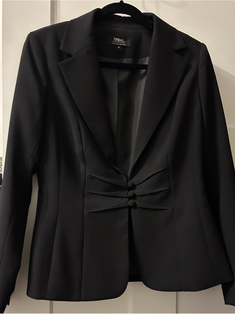 Tribal Black Women's Tailored Blazer with Button Detailing